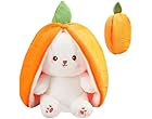 saznioeu Rabbit Muppet Toys, 2023 New Strawberry/Carrot Bunny Plush, Reversible Carrot Strawberry Plush Cute Bunny Plushie, Easter and Children's Day Gifts (18cm/7.1in, Strawberry)