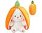 saznioeu Rabbit Muppet Toys, 2023 New Strawberry/Carrot Bunny Plush, Reversible Carrot Strawberry Plush Cute Bunny Plushie, Easter and Children's Day Gifts (18cm/7.1in, Strawberry)