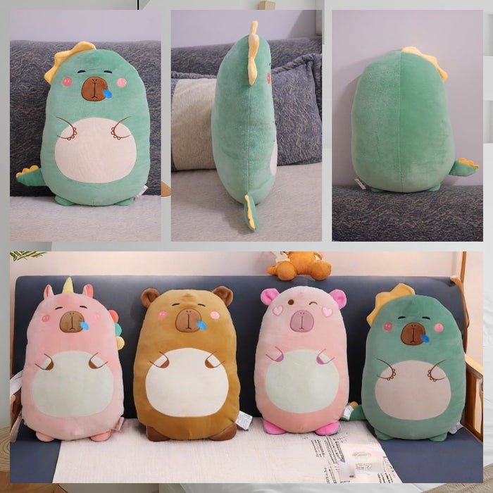 Aiuidun Capybara Plush Toy Pillow, Cute Capybara Stuffed Animals, Squishy Capybara Plushie Hugging Pillow, Super Soft Guinea Pig Plush Toy Gifts for Kids