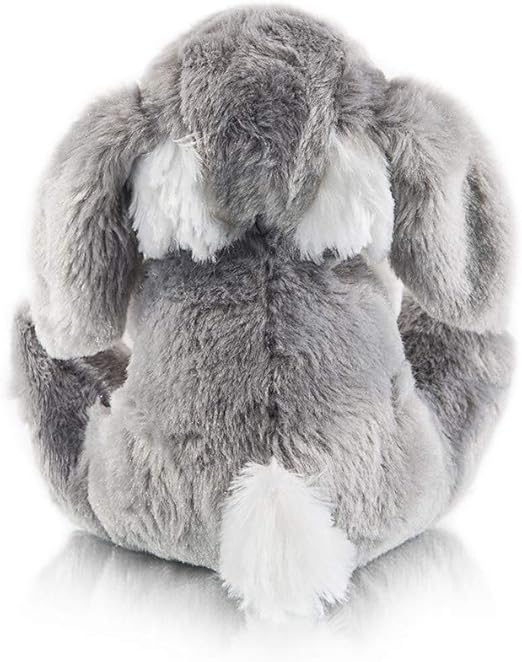 My OLi Easter Bunny Soft Toy 22cm/8.5" Plush Rabbit With Floppy Bunny Ears Stuffed Animal Bunny Teddy Toy Easter Bunny Decorations Gifts For Babies Kids Boys Girls | Grey