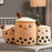 AMOZO Cute Cartoon Boba Milk Tea Soft Plush Doll, Giant Boba Bubble Plushie Stuffed Tea Cup Pillow Gift Toys