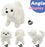 Hopearl Walking Dog Bichon Interactive Electronic Pet Plush Toy Puppy Woof and Moving Animated Nodding Head Gifts for Toddlers Birthday, White, 18cm