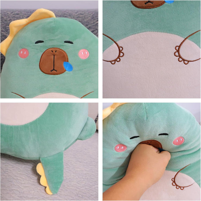 Aiuidun Capybara Plush Toy Pillow, Cute Capybara Stuffed Animals, Squishy Capybara Plushie Hugging Pillow, Super Soft Guinea Pig Plush Toy Gifts for Kids
