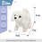 Hopearl Walking Dog Bichon Interactive Electronic Pet Plush Toy Puppy Woof and Moving Animated Nodding Head Gifts for Toddlers Birthday, White, 18cm