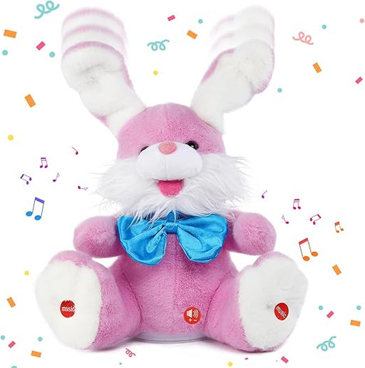 Bunny Peek-A-Boo Kids Interactive Plush Toy, Repeat What You Say, Singing Talking Toy, Easter Gift for Toddlers & Babies