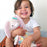 B. toys – Plush Designer Bunny Doll – Soft & Cuddly Stuffed Animal Rabbit Toy – Orange & Pastel Dress – Sparkly – 15” – Washable – Tippy Toes – Becky Bunny – 18m +